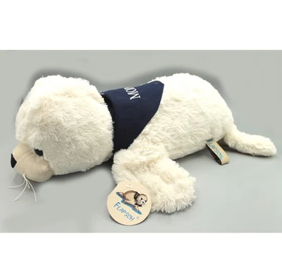 Plüsch Robbe FLAPSCH Beige 37cm Länge mit Halstuch Moin Moin Heuler Seehund - Bild 1 von 4