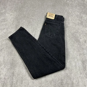 Jeans Levis 550 vintage años 90 31x34 (30x34) denim negro cónico relajado lengüeta naranja - Imagen 1 de 9