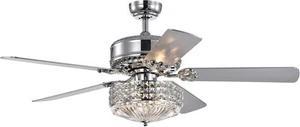 Warehouse of Tiffany CFL-8371REMO/CH Gremane Chrome 52" Lighted Crystal Shade - Picture 1 of 1