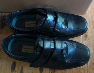 Men's Shoe BLACK Cushion-Walk Lightweight Wide Easy touch-fasten /2-strap SIZE 9 - Picture 1 of 3