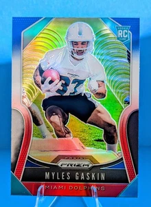 Panini Prizm #334 Myles Gaskin RC 2019 rojo blanco y azul Prizm Miami - Imagen 1 de 3