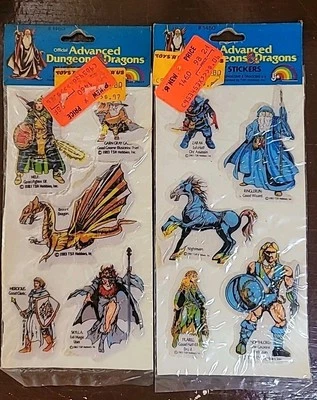 Lot of 2 Official Advanced Dungeons & Dragons Puffy Stickers 1983 TSR Hobbies - Image 1 of 4