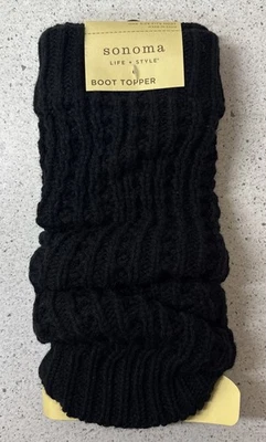 全新带标签女式索诺玛毛衣针织靴上衣暖腿器均码黑色新品 — 第 1/4 张图片