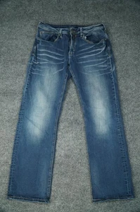 Pantalones de mezclilla Buffalo David Bitton para hombre 33x32 azul Driven-X calce recto relajado elásticos - Imagen 1 de 15