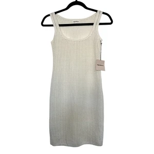 Superdown Crochet Talulah Mini Tank Dress Size XS White Beach Swim Cover Up - Picture 1 of 8
