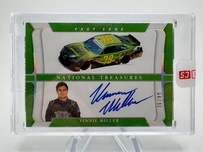 2022 National Treasures VINNIE MILLER Fast Lane Signatures Auto /49 #FLVM - Image 1 of 2
