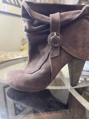 Lavorazione Artigiana Brown Italian Leather Suede Heel Booties US Size 8 Italian - Image 1 of 4