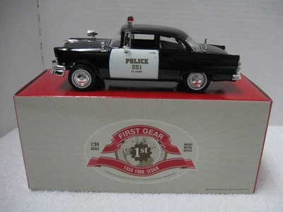 FIRST GEAR ~ 1956 FORD SEDAN POLICE CAR ~ ST. LOUIS ~ 1:34 SCALE ~ NEW IN BOX - Image 1 of 4