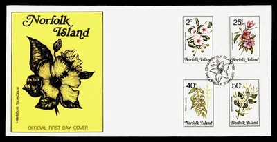 DR WHO 1984 ISLA NORFOLK FDC FLOWER CACHET COMBO R16291 Foto 1 de 2