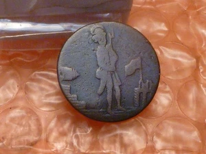 Original 1790's Conder Token Dundee Farthing Sentinal on Duty D&H Dundee 39 RARE - Picture 1 of 3