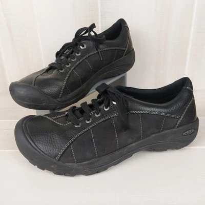 Zapatos con cordones Keen para mujer talla 12 Presidio de cuero negro para senderismo trabajo 1011400 Foto 1 de 4