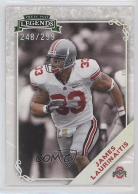 2009 Press Pass Legends Silver Holofoil /299 James Laurinaitis #32 Rookie RC - Image 1 of 2