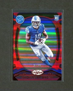 2021 Panini Certified - #128 Amon-Ra St. Brown [Red Mirror] 30/99 Rookie Card RC - Picture 1 of 3