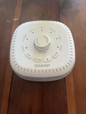 Sharp Alarm Clock Dream Caster Sound Machine White Tested Blue Tooth Speaker - Image 1 of 3