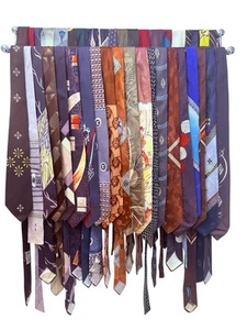 52X 1920s-1950s Vintage Men’s Neck Tie Lot | Swing Era Silk Rayon MCM Neckties - Picture 1 of 21