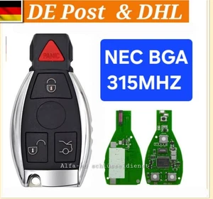 NEU UNPROGRAMMED SCHLÜSSEL FERNBEDIENUNG FÜR MERCEDES 2000+ 315MHZ NEC BGA BE - Bild 1 von 1