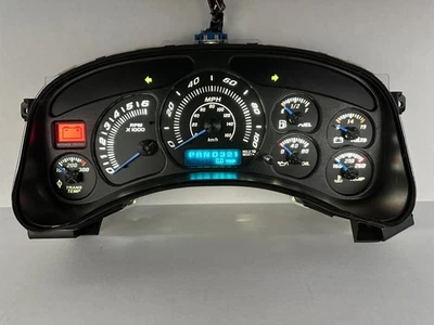 00-02 Silverado Speedometer Instrument Gauge Cluster White LED Trans Temp - Image 1 of 4