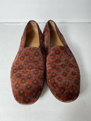 Mocasín Stubbs & Wootton Mujer Tapiz Geométrico Plano Zapatilla, España Talla 9, $575 Foto 1 de 4