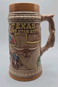 Texas Lone Star State Stein Placo Japan 7" - Picture 1 of 6