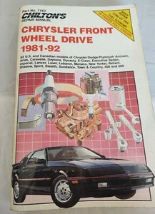 Used Chrysler Front Wheel Drive, 1981- 1992 by Chilton Automotive Repair Manual - Picture 1 of 9