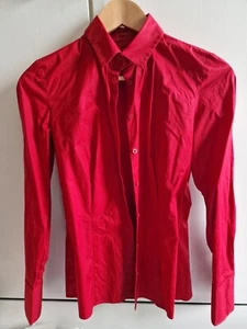 SALE! HUGO BOSS Damen Kleidung Bluse rot langarm in Größe 32 - Bild 1 von 2