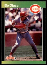 1989 Donruss Baseball Card Bo Diaz Cincinnati Reds #242