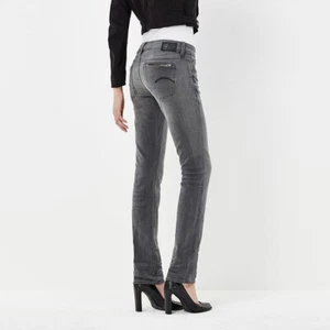 $220 Designer G-STAR RAW Women Attacc Mid Straight Grey Super Stretch Jeans 25 - Picture 1 of 10