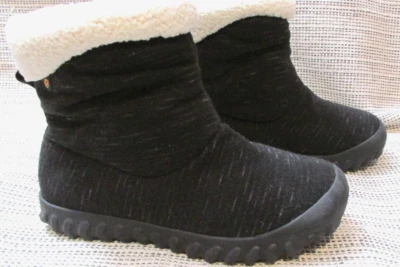 Botas para mujer Bogs 73050 al aire libre sin usar, forro de felpa cómodas negras talla 10 Foto 1 de 4