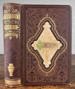 ANTIQUE 1882 VICTORIAN POETRY BOOK: THE COMPLETE WORKS OF ALFRED TENNYSON - Picture 1 of 16