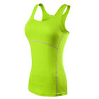 Women Athletic Workout Running Yoga Compression Stretchy Quick-dry T shirt Vest