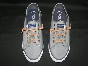SPERRY TOP-SIDER SEACOAST BOAT SHOES SNEAKERS GRAY WOMENS 8 MEMORY FOAM - Picture 1 of 9