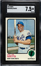 1973 Topps #305 Willie Mays New York Mets HOF SGC 7.5 NM+
