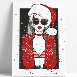 Poster Stampa Artistica A3 BAD GIRL CHRISTMAS Home Design Camera Parete Casa - Imagen 1 de 6