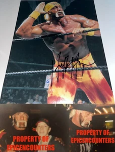WWF WWE ICON! HOLLYWOOD HULK HOGAN SIGNED AUTOGRAPHED 8X10 PHOTO W/PROOF W/COA - Picture 1 of 3
