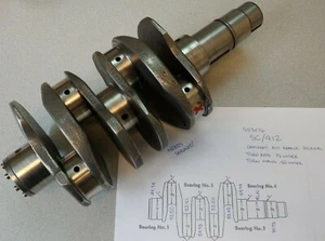 USED ORIGINAL GENUINE PORSCHE 356SC 912 COUNTERBALANCED CRANKSHAFT 953476 - Picture 1 of 10
