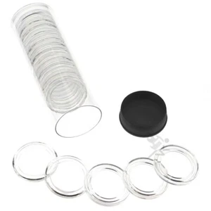 20 AirTite A22 1/4oz Gold Eagle Coin Holders & Black Plug Capsule Storage Tube - Picture 1 of 3