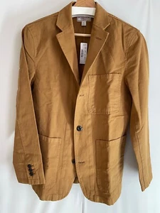 J.Crew NWT Wallace & Barnes garment-dyed chore blazer Caramel Size 34S G6710 - Picture 1 of 11