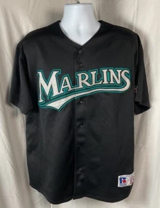 Vintage Ivan Rodriguez Florida Marlins Jersey Large #7 Russell Athletic - Picture 1 of 20