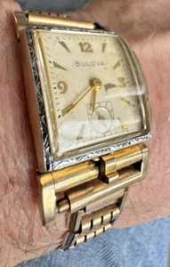 BULOVA 1950 L0 Photo Watch “A” Photo Frame Wristwatch 17 Jewel U.S.A. WORKS RARE - Picture 1 of 24