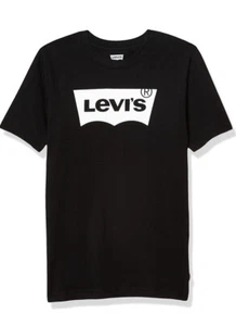 Levis Big Boys NWT Short Sleeve Batwing T-Shirt Black Large - Picture 1 of 3