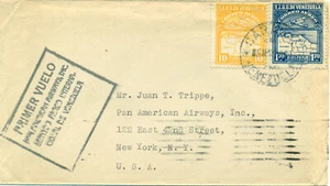 Venezuela 1930 FFC First Flight Cover Maracaibo - Canal Zone Pan Am Airlines - Photo 1/2