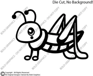 Bebé Saltamontes Cricket Calcomanía Troquelada Lindo Insecto Insecto Niños Vida Silvestre - Imagen 1 de 7