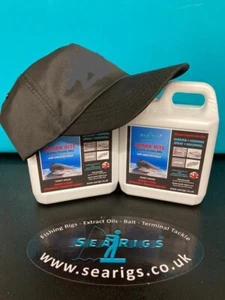 Searigs 100% Pure Fish Oil 2 x 1ltr Top Attractant For Sea Fishing + Sports Cap - Picture 1 of 10