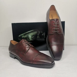 Magnanni Samson Burnished Cap Toe Derby Shoes Men's Size 9.5 M - Picture 1 of 10