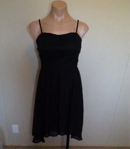 Ya LosAngeles Dress Size Small Black Embroidered Hi Low Silk Sleeveless NWT - Picture 1 of 9