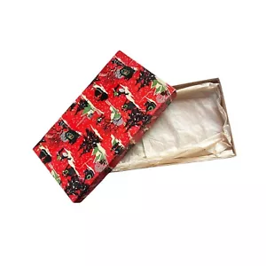 Vintage 1930er Kaufhaus Weihnachten Geschenkbox viktorianisch 11,25" x 6,25" - Bild 1 von 4