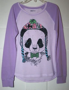Gap Kids Girl's Top Two-Toned Raglan Purple Size Medium 8 - Picture 1 of 4