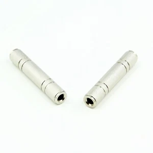 (Pack of 2) 6.35mm 1/4 inch Mono Jack Female Socket Guitar Cable Coupler Adapter - Picture 1 of 4