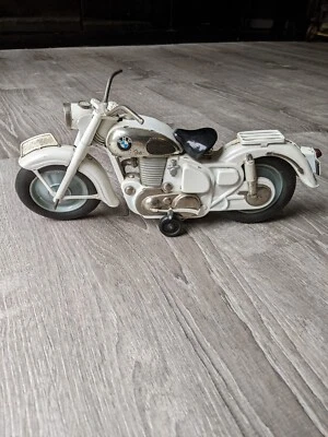 Motocicleta Bandai BLANCO BMW 500 juguete de hojalata de fricción Japón ¡Raro! Foto 1 de 4