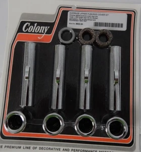 Harley chrome 40-47 Knuck/Shovel Oversize Upper Pushrod cover Kit Colony 8602-20 - Imagen 1 de 1